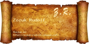 Zozuk Rudolf névjegykártya